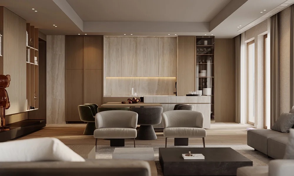 Savremen dizajn dnevne sobe - projekat GN1