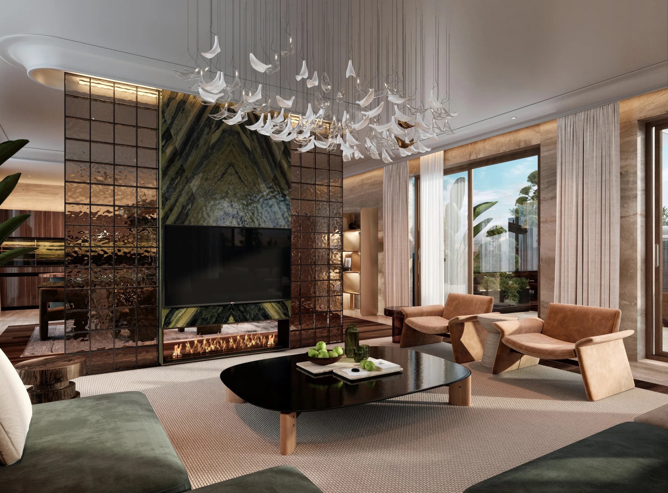 Luksuzan penthaus sa velikim staklenim površinama