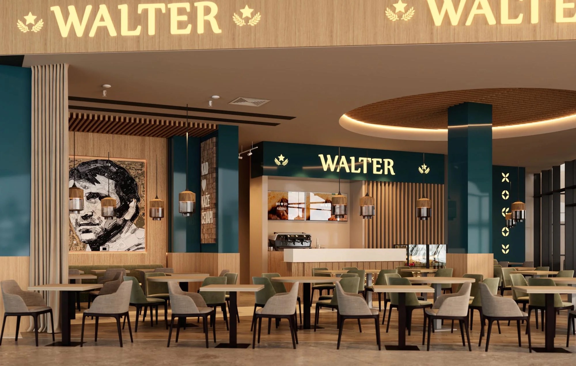 WALTER NOVI SAD - Conceptual Interior Design for Walter Restaurant | Vladimir Perovic Architects